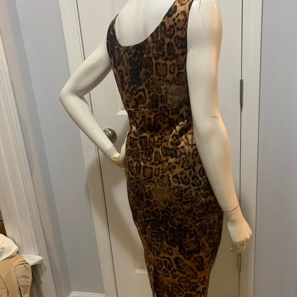 NWOT Doncaster Vintage Cheetah print dress size 4 lined, strap retainers wow! - Picture 4 of 12